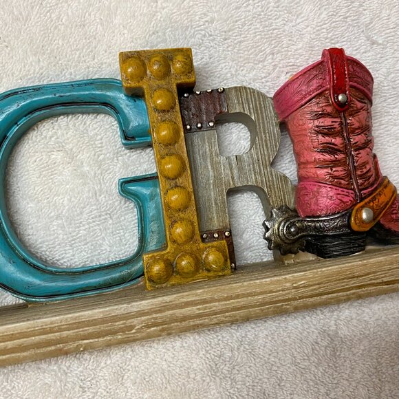 Home Decore - Cowgirl Western Sign Display Decoration - Picture 4 of 9